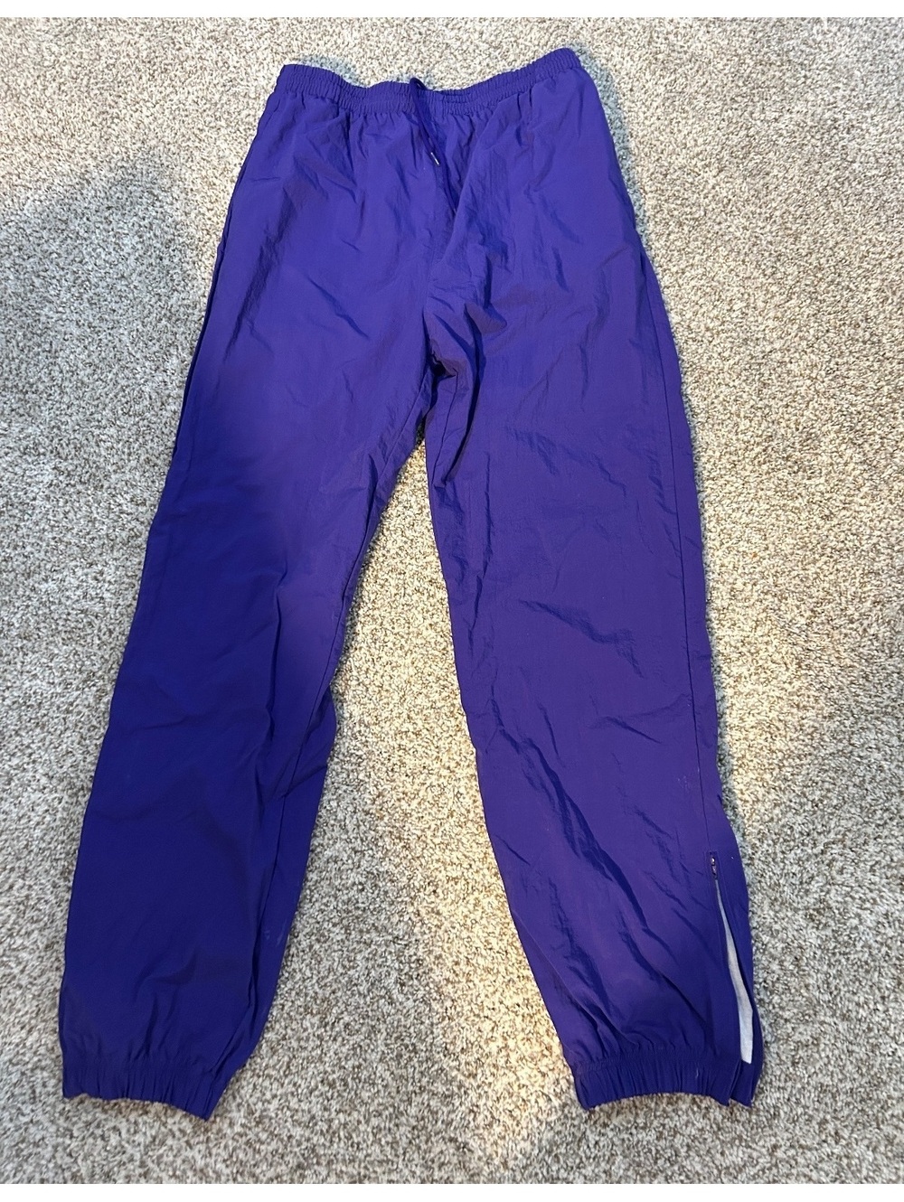 Vintage Purple Zip Windbreaker Pants